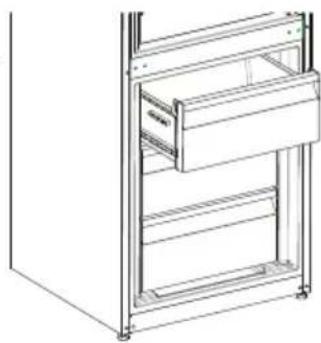 SHARP SJ-BA05DMXBE-EU - Pour enlever le compartiment du congélateur; - 1