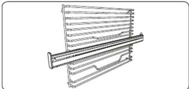 SHARP K-71V28AM2-EU - Grille métallique avec rails télescopiques d'extension complète - 1