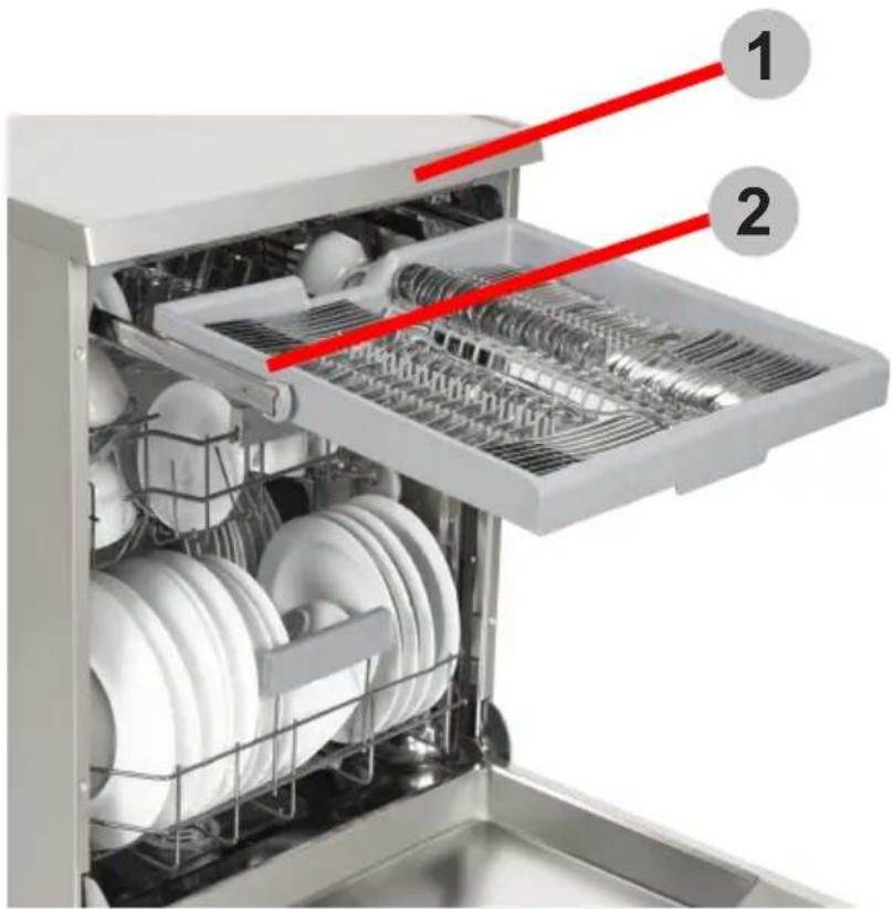 SHARP QW-NA1DF45EW-EU - Bovenste bestekmand - 1