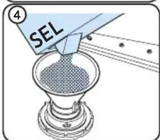 SHARP QW-NA1DF45EW-EU - Remplissage du compartment de sel (SI DISPONIBLE) - 4