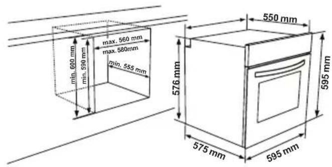 SHARP K-61V28IM1-EU - CHOISIR UN EMPLACEMENT POUR LE FOUR - 2