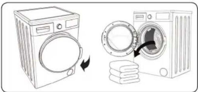 SHARP ES-HDB8147WD-FR - Chargement du linge dans la machine - 1