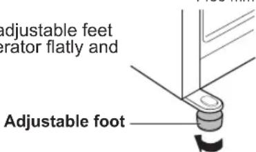SHARP SJ-XG690M-SL - Use the two front adjustable feet to place the refrigerator flatly and firmly on the floor. - 1