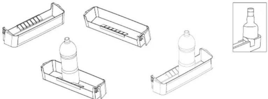 SHARP SJ-BE237E00X-EU - Bottle holder (In some models) - 1