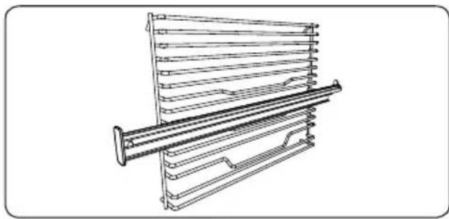 SHARP K-60P19BNM -EU - Grille métallique avec rails télescopiques - 1