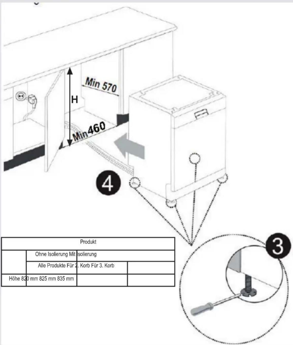 SHARP QW-NS24F44DI-DE - KAPITEL-3: DIE INSTALLATION DES GESCHIRRSPÜLERS - 1