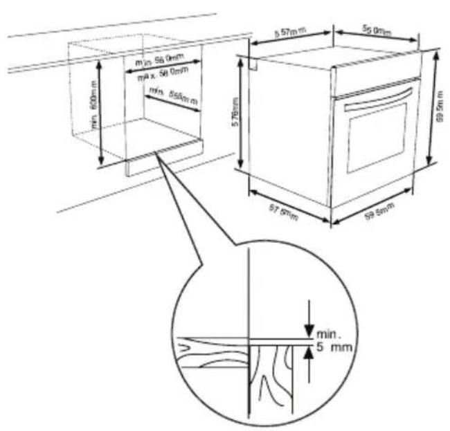 SHARP K-60D19BM1-EU - EINEN PLATZ FÜR DEN BACKOFEN AUSWÄHLEN - 3