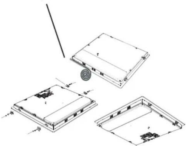 SHARP KH-6V08BS00-EU - Postavljanje ugradbene ploče za kuhanje - 2