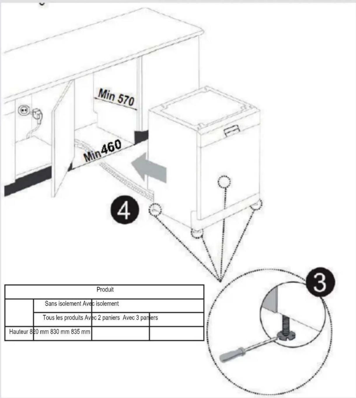 SHARP QW-NS24F44DI-FR - CHAPITRE - 3 : INSTALLATION DU LAVE-VAISSELLE - 1