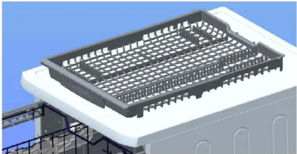 SHARP QW-NS22F47EI-DE - Höhenverstellung des gefüllten oberen Korbs - 5