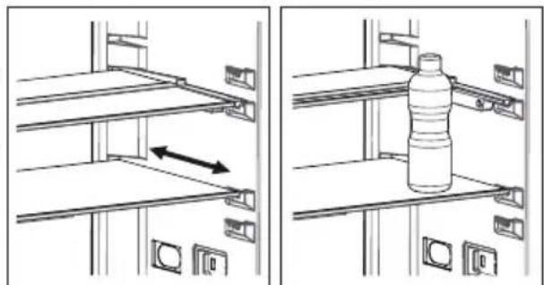 SHARP SJ-LC11CTXWF-EU - Clayette rétractable AdaptiShelf (Dans certains modèles) - 1