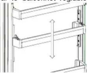 SHARP SJ-LC41CHDWE-EU - Balconnet réglable AdaptiLift (Dans certains modèles) - 2