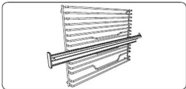 SHARP KA-70Z68BNM-EU - The Wire Rack with Easyfix Half Telescopic Rail - 1