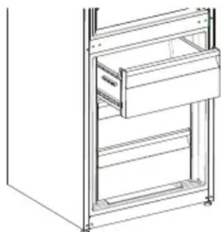 SHARP SJ-BA20DHXAD-EU - Pour enlever le compartiment du congélateur; - 1