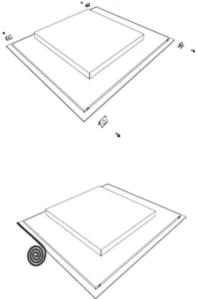 SHARP KH-6I35NS00-EU - Installation de la plaque de cuisson dans un plan de travail - 4