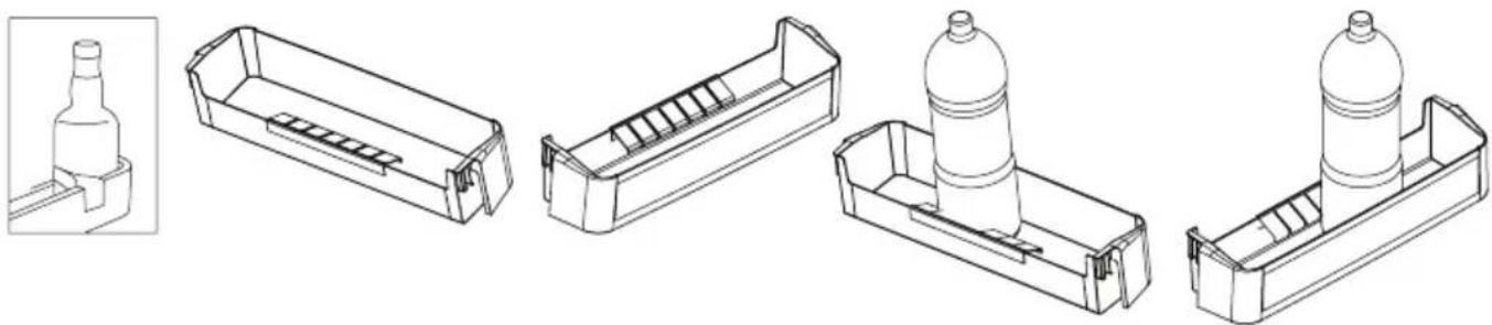 SHARP SJ-BA05DMXLE-EU - Flaschenhalter (Bei einigen Modellen) - 1