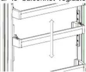 SHARP SJ-BA05DMXLE-EU - Balconnet réglabe AdaptiLift (Dans certains modèles) - 2