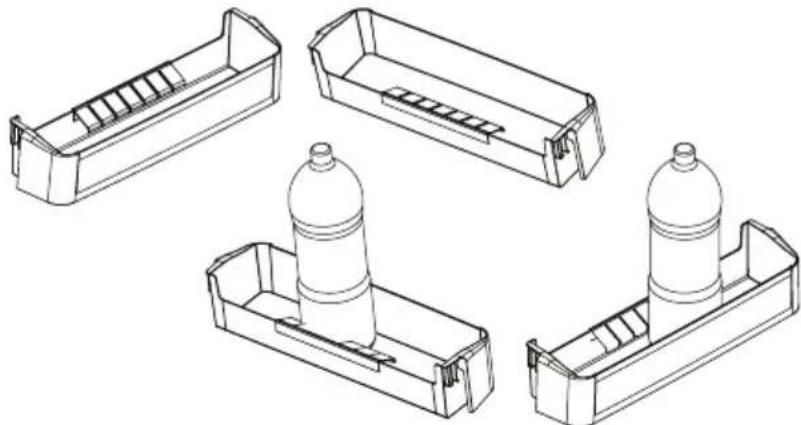 SHARP SJ-BA05DMXLE-EU - Flaskeholder (På visse modeller) - 2