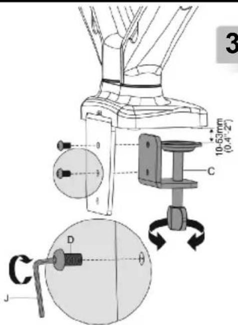 Gembird MA-DA2-01 - (TILTING), 13"-27", UP TO 7 KG - 3