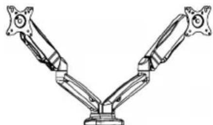 Gembird MA-DA2-01 - (TILTING), 13"-27", UP TO 7 KG - 1
