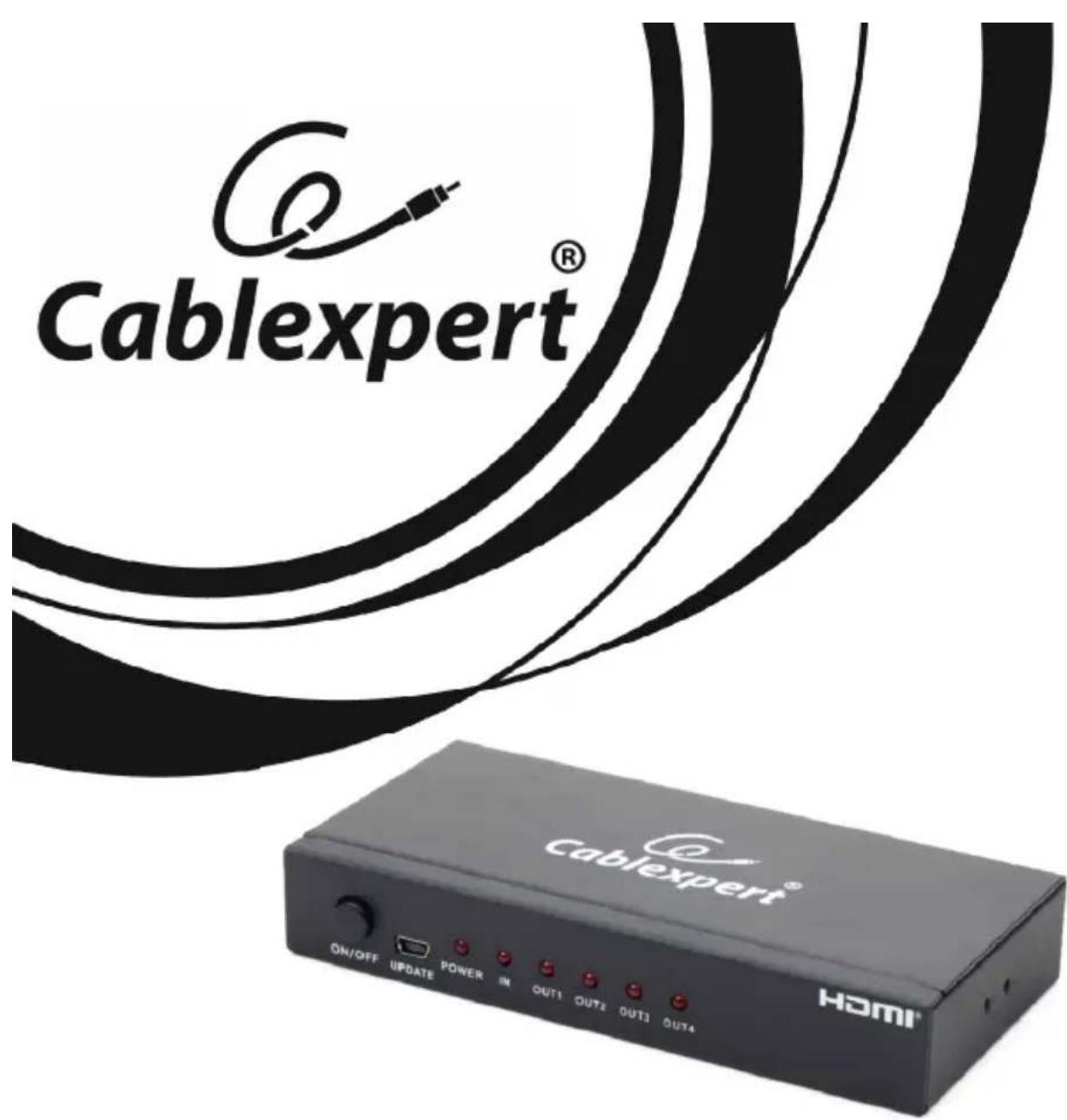 Cablexpert® cablexpert® ON/OFF UPDATE POWER IN OUT1 OUT2 OUT3 OUT4 HOMI®