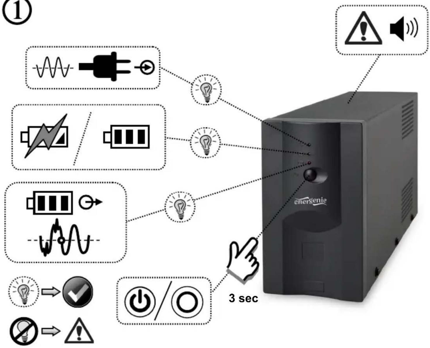 EnerGenie UPS-PC-652A - energenie - 1