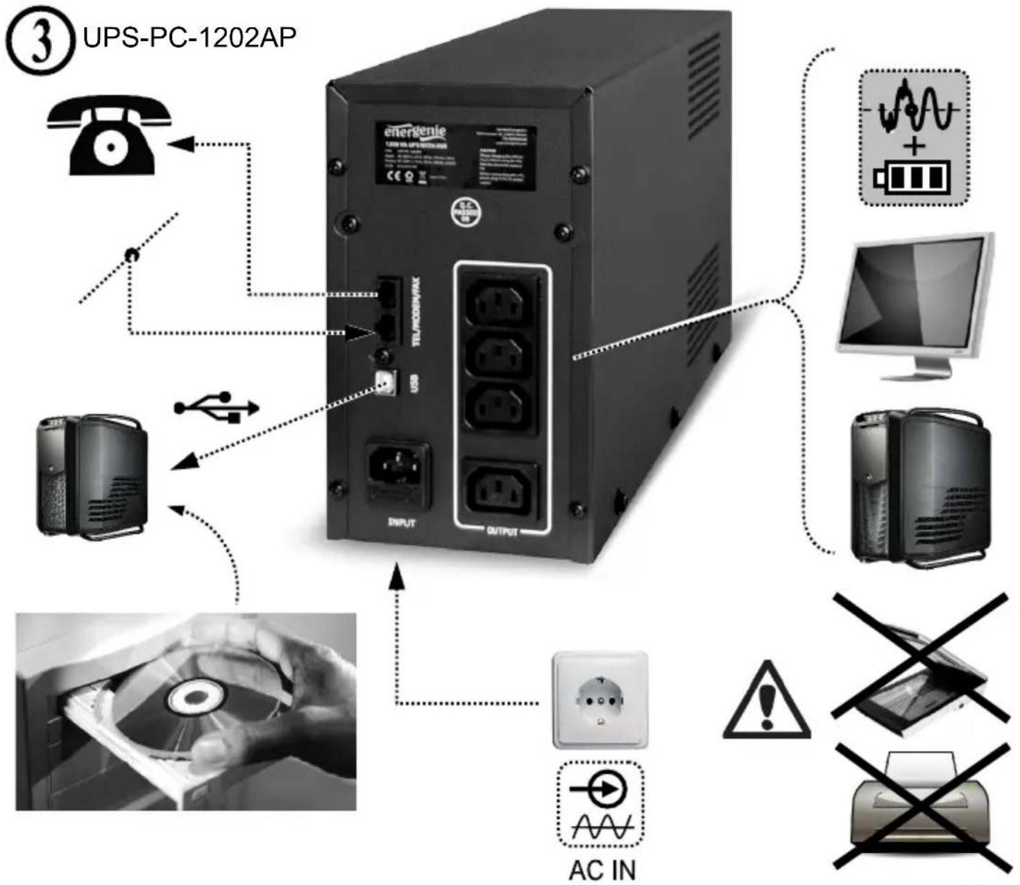 EnerGenie UPS-PC-652A - energenie - 1