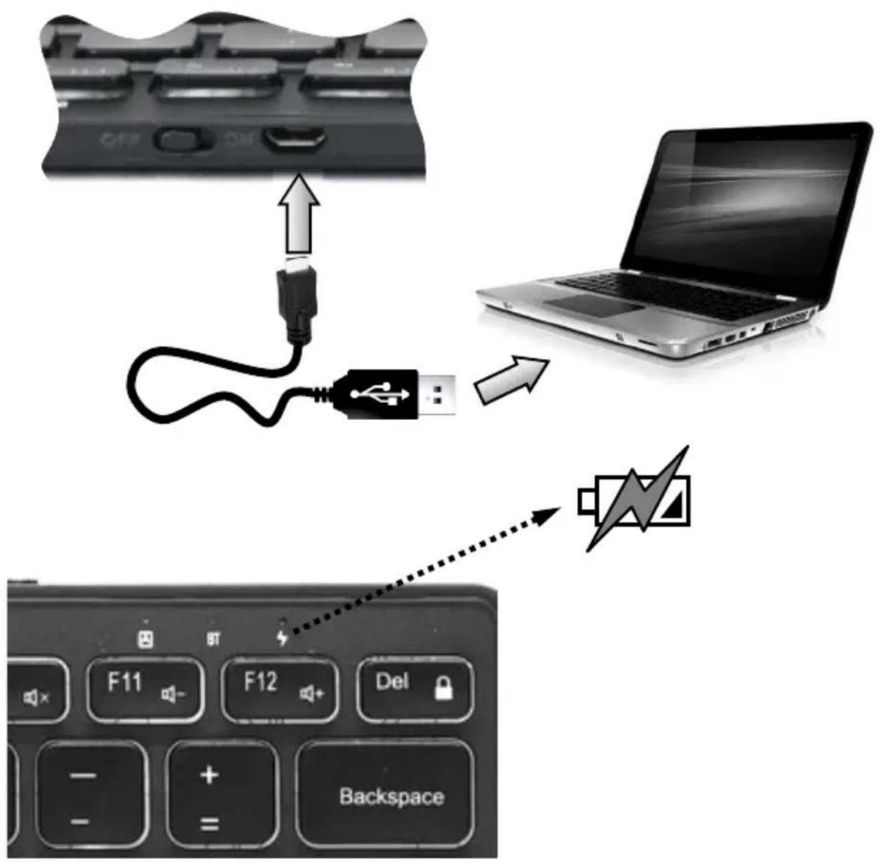 Gembird KB-BTRGB-01 - BLUETOOTH RGB-BACKLIGHT KEYBOARD - 1