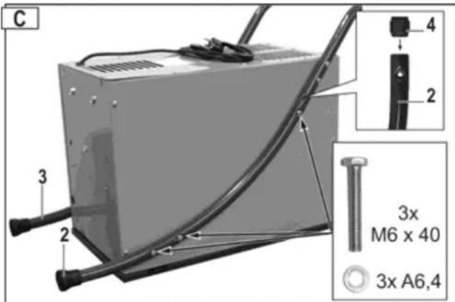 ATIKA ALE 500 N - Montaggio della struttura / impugnatura per il trasporto - 3