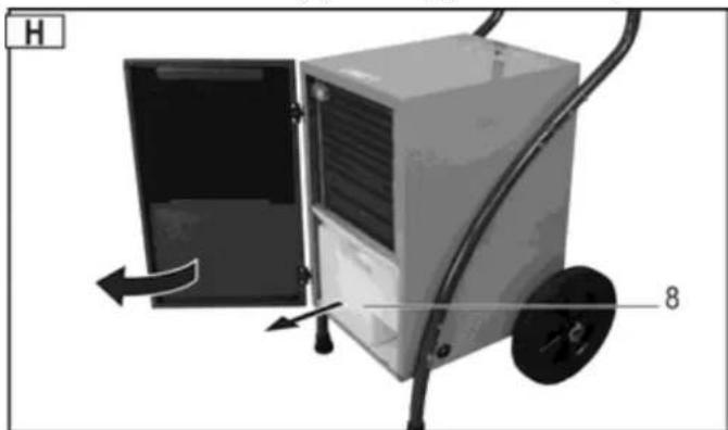 ATIKA ALE 500 N - Removing the water collecting container - 1