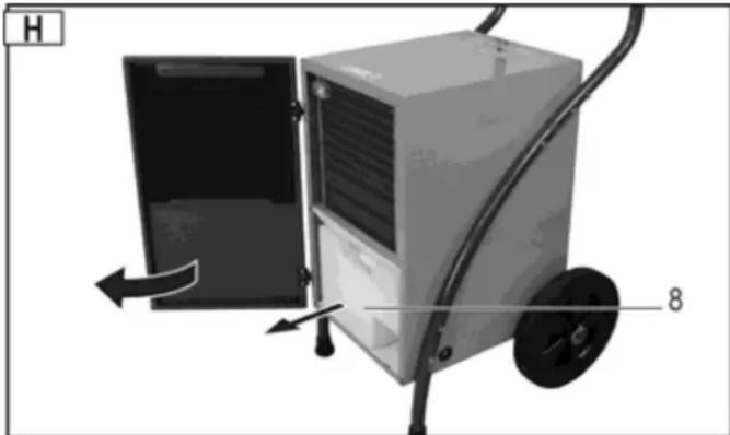 ATIKA ALE 500 N - Rimozione del serbatoio di raccolta dell'acqua - 1