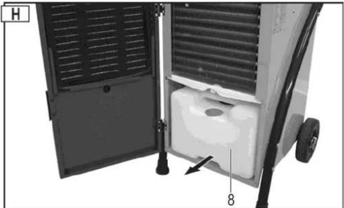 ATIKA ALE 300 N - Removing the water collecting container - 1