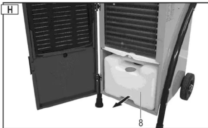 ATIKA ALE 300 N - Entfernen des Wasserauffangbehälters - 1