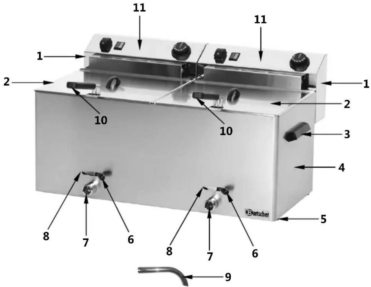 BARTSCHER Professional I 162900 - Zestawienie podzespołów urządzenia - 2