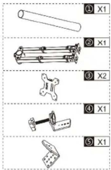 Gembird MA-DF2-01 - (TILTING), 13"-27", UP TO 7 KG - 1