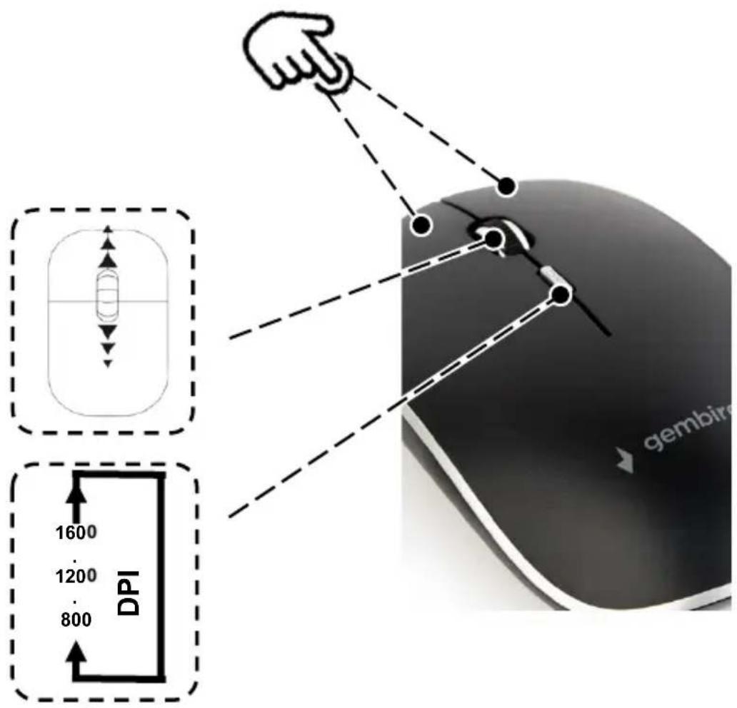Gembird MUSW-4BSC-01 - SILENT WIRELESS OPTICAL MOUSE, TYPE-C RECEIVER - 4