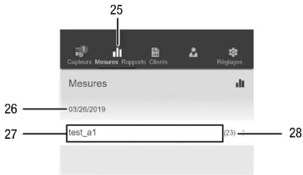 25 Capteurs Mesures Rapports Clients Réglages Mesures 03/26/2019 26 27 test_a1 (23) 28