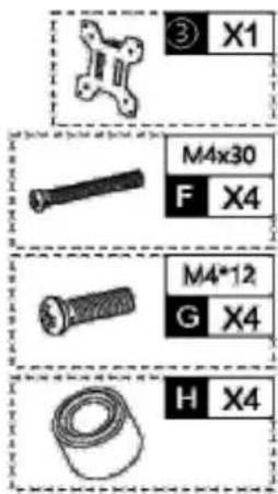 Gembird MA-DF1-01 - (TILTING), 13"-27", UP TO 8 KG - 1