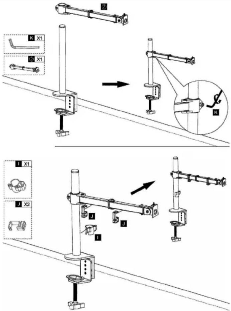 Gembird MA-DF1-01 - (TILTING), 13"-27", UP TO 8 KG - 1