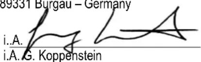 89331 Burgau – Germany i..A. i.A. G. Koppenstein