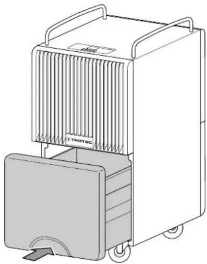TROTEC TTK 120 E - Évacuation du réservoir de récupération des condensats - 3