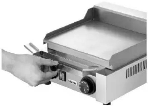 BARTSCHER GDP 260E-G - Lors du fonctionnement de l'appareil le boîtier et la surface de cuisson se chauffent fortement. Ne pas toucher les surfaces de l'appareil. - 1