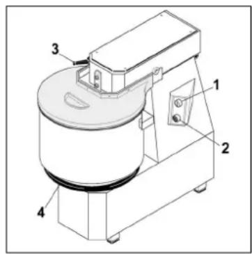BARTSCHER 101866 - 4) Flange de bloqueio da panela (só mod.CN) - 1