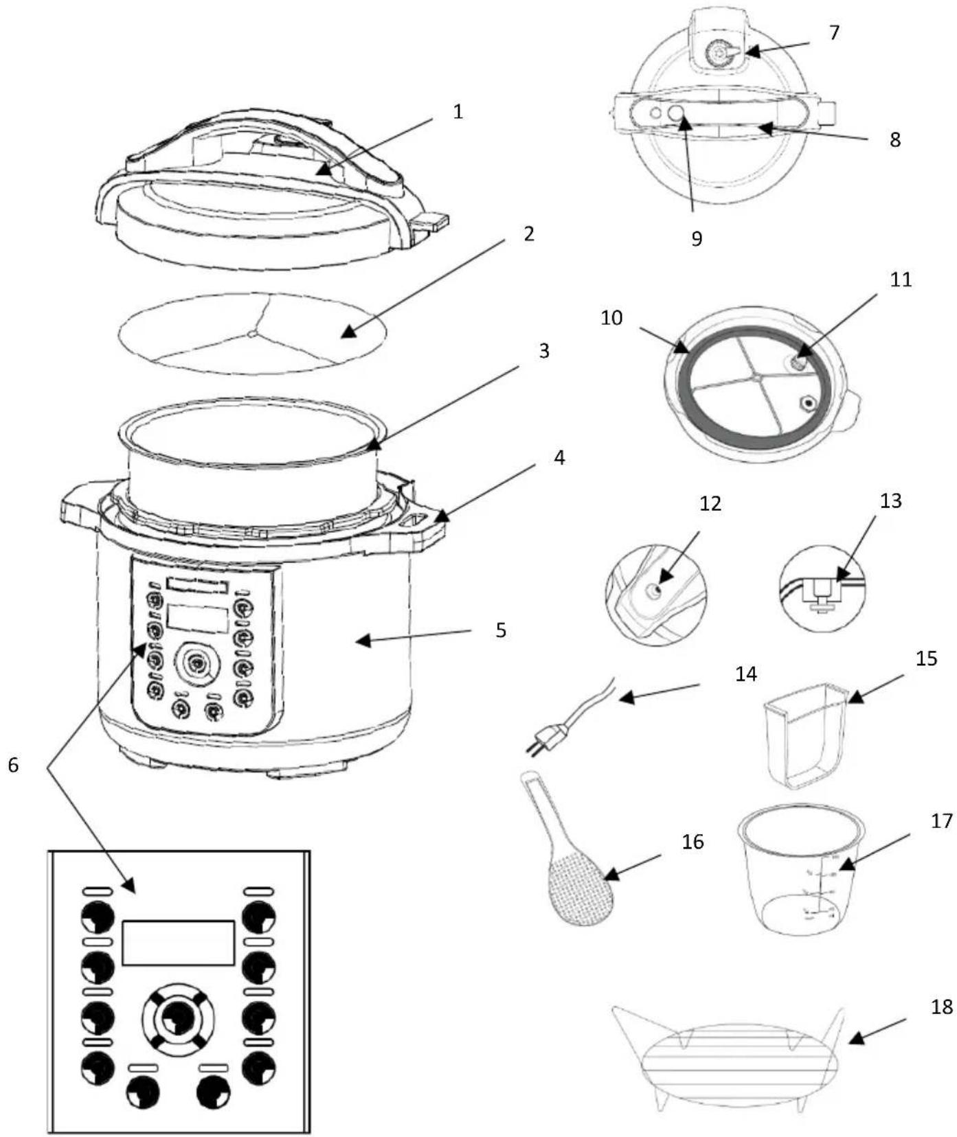KALORIK EPCK 45028 BK - PARTS DESCRIPTION / DESCRIPTION DES ÉLÉMENTS - 1