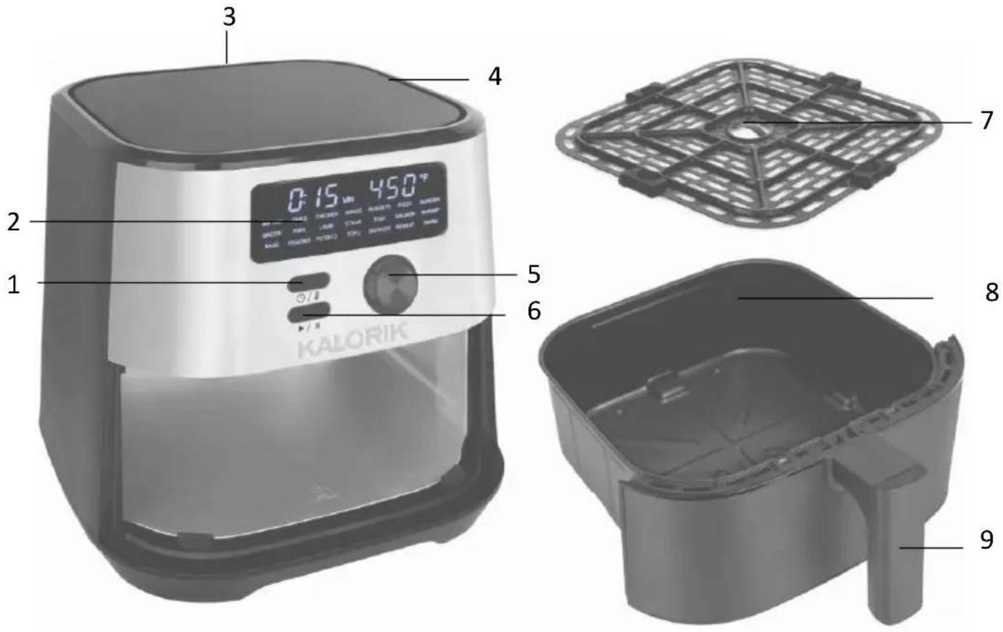 KALORIK MAXX FT 50931 OW - PARTS DESCRIPTION - 1