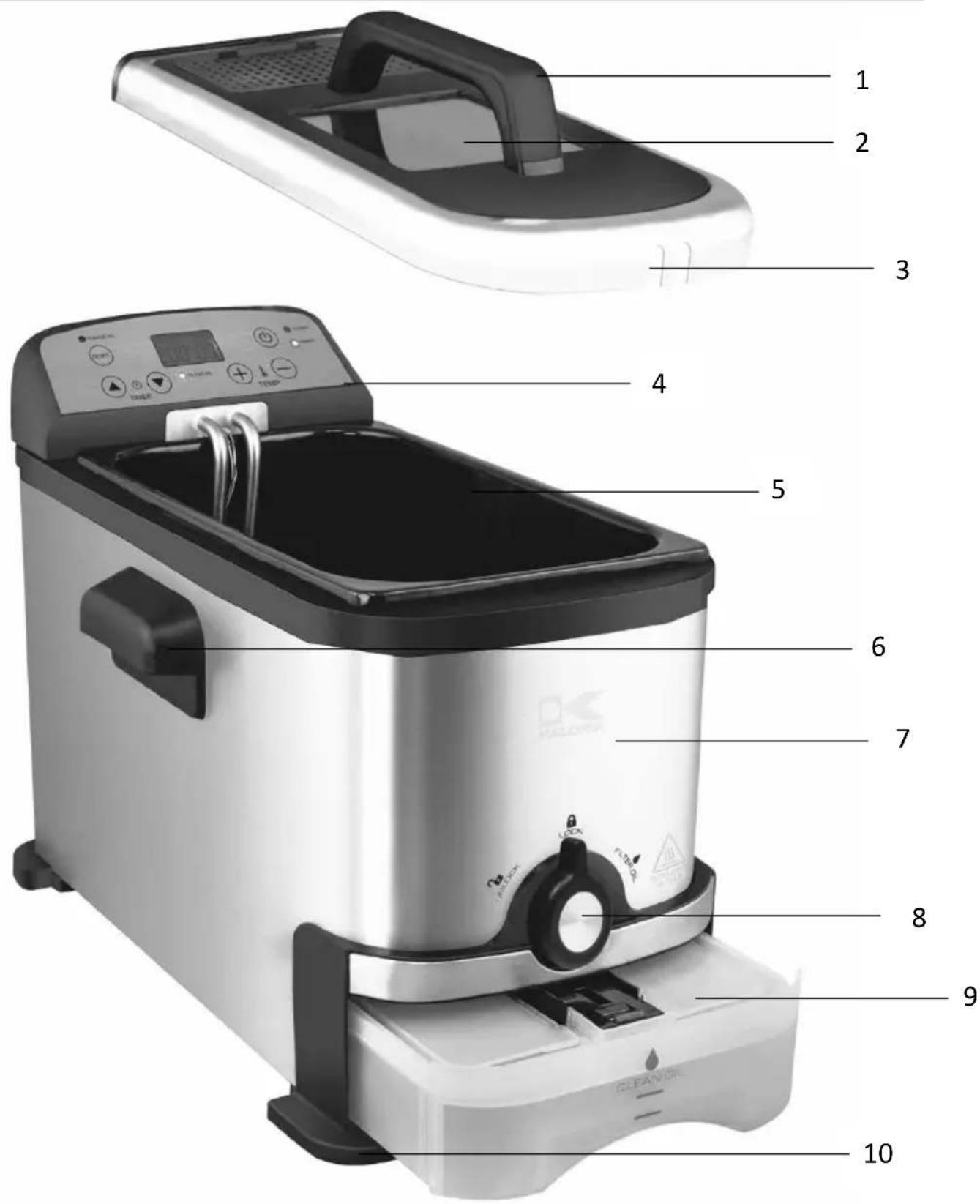 KALORIK FT 44247 - PARTS DESCRIPTION - 1