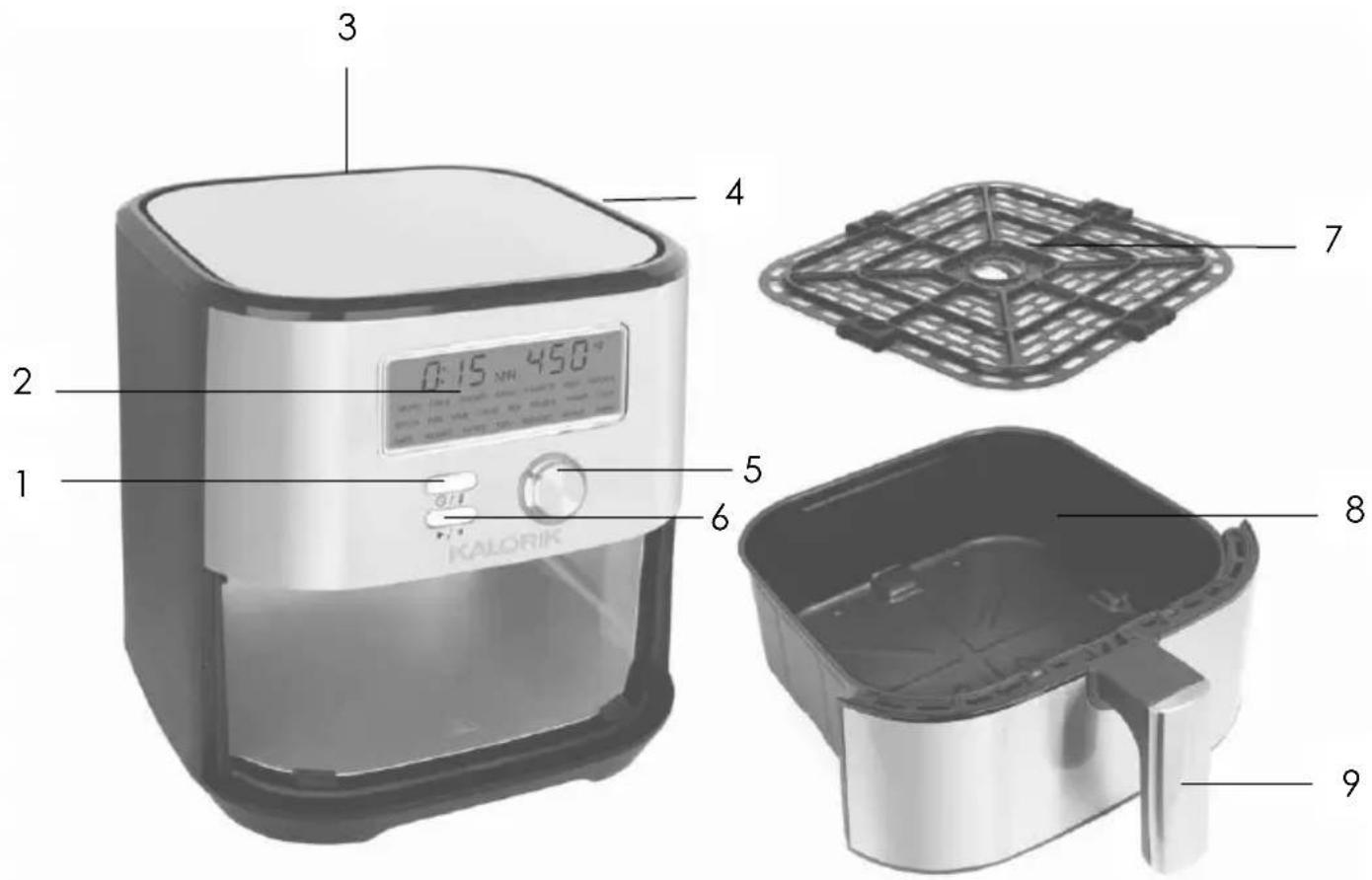 KALORIK MAXX FT 47822 SS - DESCRIPTION DES PIÈCES - 1