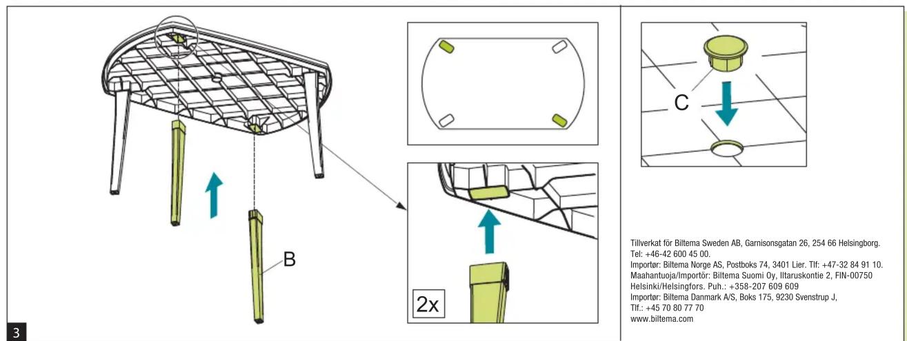 Biltema 14-665 - PLASTIC GARDEN TABLE - 5