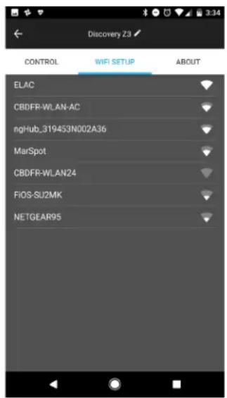 Discovery Z3 CONTROL WIFI SETUP ABOUT ELAC CBDFR-WLAN-AC ngHub_319453N002A36 MarSpot CBDFR-WLAN24 FiOS-SU2MK NETGEAR95