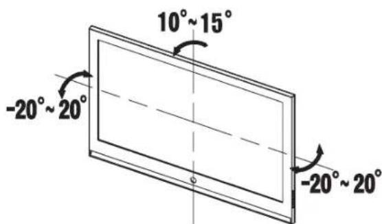 SAMSUNG WMN4277TT - Anpassen des Wandhalterungswinkels - 1